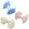 Lyivisk 1050 pezzi spazzacamino petali di fiori artificiali petali a doppia testa, foglie di polvere opache in giallo, bianco, rosa ideali per artigianato floreale, decorazione di progetti fai da te
