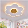 LUOLONG Plafoniera a LED Lampada da soffitto per bambini a forma di fiore Plafoniere per cameretta in legno per bambini Dimmerabile 3000K-6000K 28W 40cm Lampada da camera per bambini per bambina ragazzo