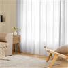 EMEMA 1 Pannelli Tende Trasparenti in Voile Con Occhielli Morbidi Finestre per Camera da Letto e per Salotto Eleganti Soggiorno 228x228cm Grigio