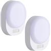 SEBSON Luce Notturna LED con Rilevatore di Movimento - Set da 2 - Funzionamento a Pile, Sensore Crepuscolare, Sensore a Infrarossi 3m/120°, 2.700K