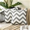 MIULEE Copricuscini Impermeabili Esterno 2 Pezzi per Divano Moderno Fodere Cuscini Decorativo per Soggiorno Camera da Letto Lavabile 50x50 cm Grigio Scuro