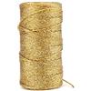 GTYARYUA Cordoncino Natalizio, 100 M Filo per Palline di Natale, Spago per Pacchi Regalo, Spago per Decorazioni Anelastico, Spago per Corde Natalizie, per Imballaggio Regali e Decorazioni Natalizie (Oro)
