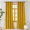 PONY DANCE Tende Oscuranti per Interni 2 Pezzi L 140 x A 240 cm Giallo Senape, Tenda Termica Isolante Freddo e Caldo Decorazione Curtains per Salotto Eleganti