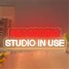 DAKABUKA Insegna al neon per studio di registrazione in uso, dimmerabile, musica dal vivo, LED, neon al neon USB, lampada da parete per sala di registrazione, studio musicale, camera da letto, stanza dei