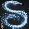 Joycome Fascio di Luce 2m 200 LED Luci a Cascata con Spina, 8 Modalità di Illuminazione Catena Luminosa, IP65 Impermeabili Luci Decorative Stringa per Natale Giardino Festa Matrimonio (Bianco)