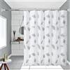Lkw Ogechi Tenda da doccia con foglie nere 200/220/240 cm, 200 x 200 cm, tenda da doccia in PEVA per ambienti umidi, tende da bagno antimould e impermeabili