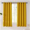 PONY DANCE Tende Oscuranti per Interni 2 Pezzi L 140 x A 175 cm Giallo Senape, Tenda Termica Isolante Freddo e Caldo Decorazione Curtains per Salotto Eleganti