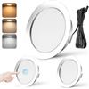 URing Faretti LED Incasso 12V Dimmerabile 3W Faretti LED da Incasso per Cartongesso 3000K Caldo 4000K Neutro 6000K Freddo, Faretti Led Soffitto con cavo da 2m, Diametro Foro 55-58mm, Set di 3