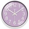 TAHEAT Orologio da Parete Viola, Orologio Silenzioso a Pila da 25 CM, Moderno Decorativo per Cucina, Salotto, Camera da Letto, Bagno, Ufficio