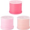 Bestewelry - Cordino tubolare in PVC cavo 15 m, 2 mm, rotondo, in gomma sintetica, per lavori a maglia, creazione di bracciali, gioielli e lavori fai da te, colore rosa