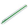 Rumold 150/150KE/DIN/30 - Righello triangolare in plastica per ingegneri, 30 cm, bianco