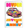 Afie 69-8171 - Biglietto di auguri di compleanno per auto, collezione Pop Art Street Art Colori vivaci, multicolore, con busta bianca, 12 x 17,5 cm, realizzato in qualità francese