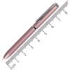 ONLINE Mini penna a sfera Rose - Portafoglio Kuli con meccanismo a rotazione e clip in metallo I 8 cm in miniatura con mina D1, colore inchiostro blu, elegante mini uli rosa da viaggio