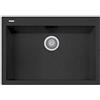 Latoscana Lavello in quarzo da cucina incasso TELMA by Plados serie FLAT vasca singola 76cm - Nero Metal