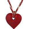 Generic Venetiaurum - Collana per Donna con Cuore Rosso in Vetro Originale di Murano e Argento 925 - Gioiello Made in Italy Certificato