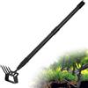 FLY HAWK Zappa da giardino, 185 cm, 2 in 1, attrezzi da giardino con punta a 4 denti, con manico lungo regolabile per erbacce, terreno allentato