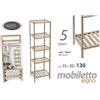 Gicos MOBILETTO 5MENSOLE CM.35X30X130 IN LEGNO