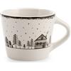 H&H Display 12 tazze tè Winter House in new bone china decorate cc 280