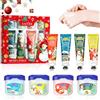 TaimeiMao 8 Set Crema Mani Donna Regalo, 4 Mini Creme Mani Natale+4 Balsamo Labbra, Vari Profumi, Idratante per Pelle Secca, Miglior Set Regalo Natale per Familiari e Amici
