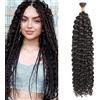 TOOPBIUTI Deep Wave Bulk Hair for Braiding 22 Inch Natural Curly Hair for Boho Braids No Weft Wet and Wavy Braiding Hair Extensions for women (4#, 22inch-1pc)