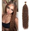 TOOPBIUTI Deep Wave Bulk Hair for Braiding 18 Inch Natural Curly Hair for Boho Braids No Weft Wet and Wavy Braiding Hair Extensions for women (30#, 18inch-1pc)