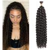 TOOPBIUTI Deep Wave Bulk Hair for Braiding 18 Inch Natural Curly Hair for Boho Braids No Weft Wet and Wavy Braiding Hair Extensions for women (4#, 18inch-1pc)
