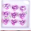 9 Pezzi Naturale Mogok Rosa Rubino Cuore 8.90 MM Certificato Perfetto Loose