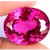 30.15 CT Naturale Rodolite Granato Lampone Rosa Ovale Certificato Loose Gemma