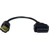 AMHTDOL Adattatore OBD2,per Cavo Diagnostico Husqvarna da 6 Pin a 16 Pin,Connettore 6 Pin Compatibile con Moto Husqvarna 449/511/610/630/CCM450 Comunicazione K-Line,Funziona con Strumento di Scansione