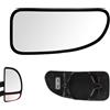 SENZEAL Vetro dello Specchietto Lato Passeggero Riscaldato con Piastra Portante per Fiat Ducato Peugeot Boxer Citroen Jumper 1998-2006 (Inferiore Destro)