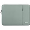 MOSISO 16 pollici Custodia Laptop, 15-15.6 pollici Borsa PC Compatibile con MacBook Pro 16 M5 M4 M3 M2 M1, HP Acer Dell Lenovo ASUS, Poliestere Manica Verticale con Tasca, Verde Antico
