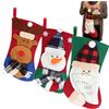 com-four® 3X Calza di Natale Premium XL da riempire - Stivali di Babbo Natale da Appendere - Decorazione Natalizia in 3 Simpatici Motivi - Calza di Babbo Natale
