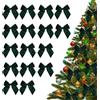 FONDUO Decorazione per albero di Natale verde, 12 pezzi di velluto fiocco decorativo per Natale, fiocchi di Natale, fiocchi di Natale retrò per ghirlanda di Natale, decorazioni natalizie (C, verde)