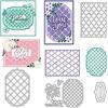BENECREAT 4 Pezzi 4 Stili Net Lace Frame Stampi per fustellatura in Metallo a griglia per Fai da Te, Carta Fai da Te, Decorazioni per Scrapbooking