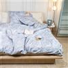 DRAP HOUSE Set Copripiumino 220x240 cm - 3 Pezzi con 2 Federe 63x63 cm - Misto Cotone e Microfibra Morbido e Traspirante - Cerniera Nascosta - Design "Brezza Azzurra" per Letto Matrimoniale