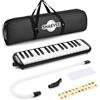 Shaevle Melodica - Tastiera per pianoforte a 32 tasti, con borsa per il trasporto, tubi, strumento melodica, regalo per bambini e principianti