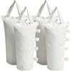 Ikerall Pesi extra large per gambe a baldacchino, per tenda a baldacchino, gazebo, patio, riparo istantaneo dal sole all'aperto, 54,4 kg, sacchi di sabbia (4 set bianco)