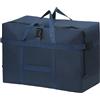 KYSUN Borsa da Viaggio Pieghevole Extra Grande, Grande Capacità Borsa da Viaggio Duffel, Leggera e Impermeabile Sopra i Bagagli, per Compagnia Aerea, Viaggi, Campeggio, Traslochi, 70 * 35 * 48cm, Blu