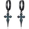 Midir&Etain Piuma/spada/pizzo/croce/stella di David orecchini pendenti per uomini e donne in argento Sterling 925 punk orecchino malachite turchese gioielli regalo di compleanno, Klein, Argento