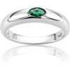 OROVI Anello Donna in Argento 925, Anello di Fidanzamento, Fede, con Pietre Preziose Rubino/Smeraldo/Zaffiro, Solitario in Argento Sterling, Gioielli Donna Anallergici