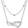 Micory Collana Infinito Donna Argento Sterling 925 Regali di Gioielleria Originali per Nonne,Mamme e Mogli