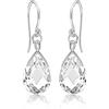 Tuscany Silver Orecchini pendenti con zirconi bianchi sfaccettati in argento sterling per donna