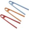 Sibba Mini pinze in silicone, 3 pezzi, piccole pinze da cucina colorate, pinze da cucina per servire cibo, pinzette portatili, antiscivolo, per abilità motorie, snack per insalata di zucchero