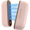YOOKESEN Scaldamani Ricaricabili Magnetico 2 in 1, Scaldamani Elettrico 8000mAh, 3 Livelli fino a 60°C/140°F, Scaldamani Portatile per Campeggio, Sport All'aperto, Escursionismo, Regali Natalizi, Rosa