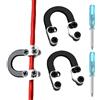 KURUGEILI 2 Set Anelli D a U in Metallo per Arco Composito, Accessori di Rilascio per Tiro con L'Arco con Cacciaviti, Resistenti e Duraturi per Tiro Sportivo e Caccia