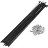 INFINAUTO Set di 20 Raggi per Bicicletta 13G, Raggi per Ruota Bici in Acciaio Inossidabile 304, Nero 207mm