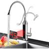 CJHZQYY Rubinetto elettrico in acciaio inox, 3300 W, istantaneo, caldo, per cucina, riscaldamento elettrico, rubinetto con scaldabagno a 360°, indicatore di temperatura LED intelligente