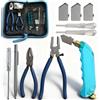 OTYMIOW Set di 11 tagliavetro professionale professionale per vetro spesso, pinza per fughe con taglierina manuale, taglierina per bottiglie con testa di taglio, 2 misure