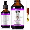 Onznoz Gocce Di Vitamina Per Gatti, 15 In 1 Multivitaminici Gatti, Contiene Glucosamina E Probiotici, Promuove Pelle Sana E Pelliccia Sana, Migliora La Funzione Digestiva 60Ml