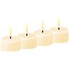 Deluxe Homeart Set di 4 lumini LED senza fiamma per interni, con tecnologia Real Flame™, candela alimentata a batteria